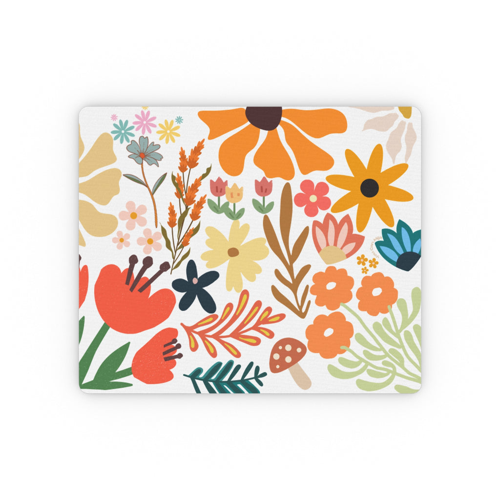 Mouse Pad - Colorful Floral Design for Workspace Aesthetics