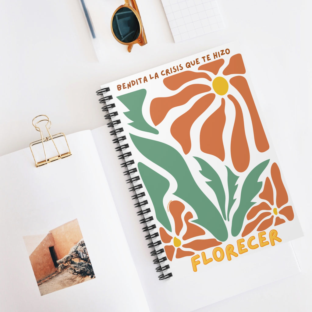 Floral Notebook - Ruled Line, Ideal for Students and Artists