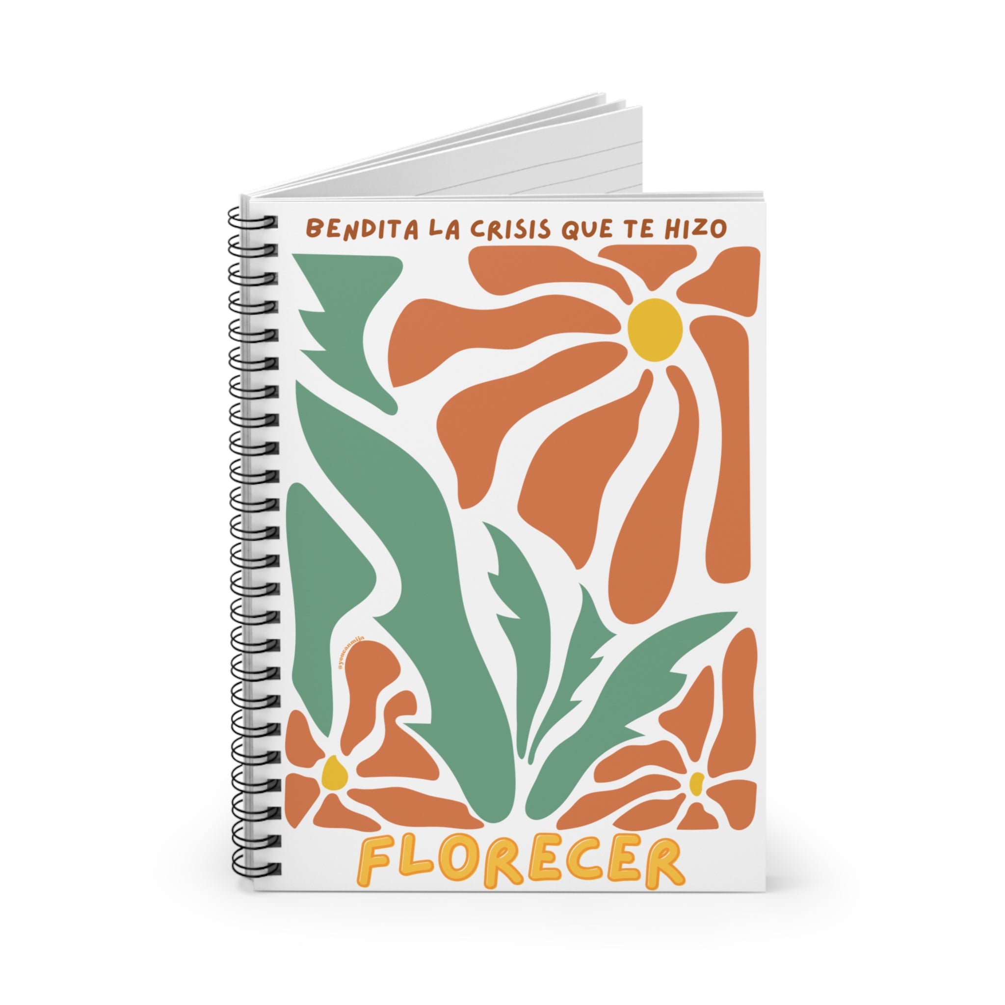 Floral Notebook - Ruled Line, Ideal for Students and Artists
