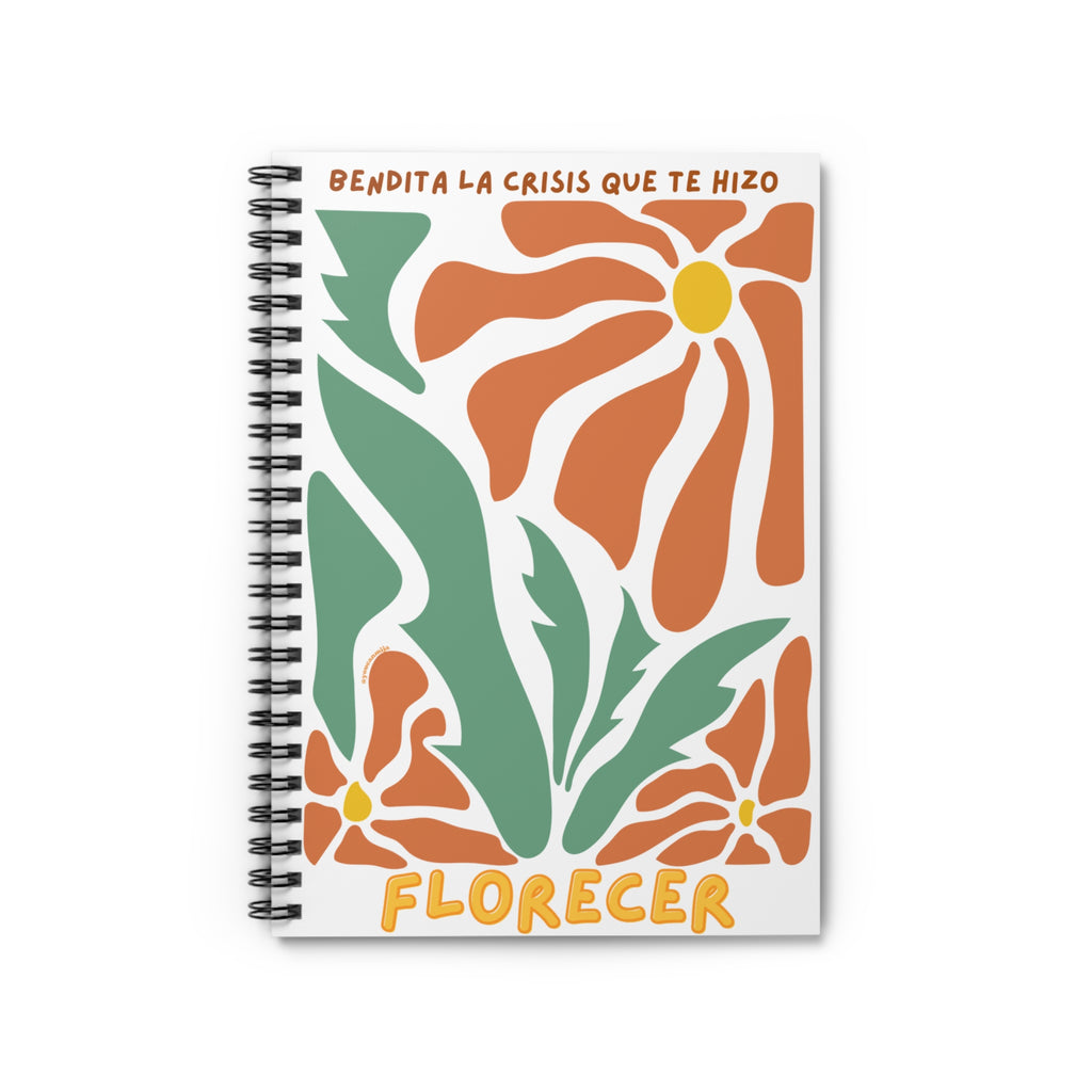 Floral Notebook - Ruled Line, Ideal for Students and Artists