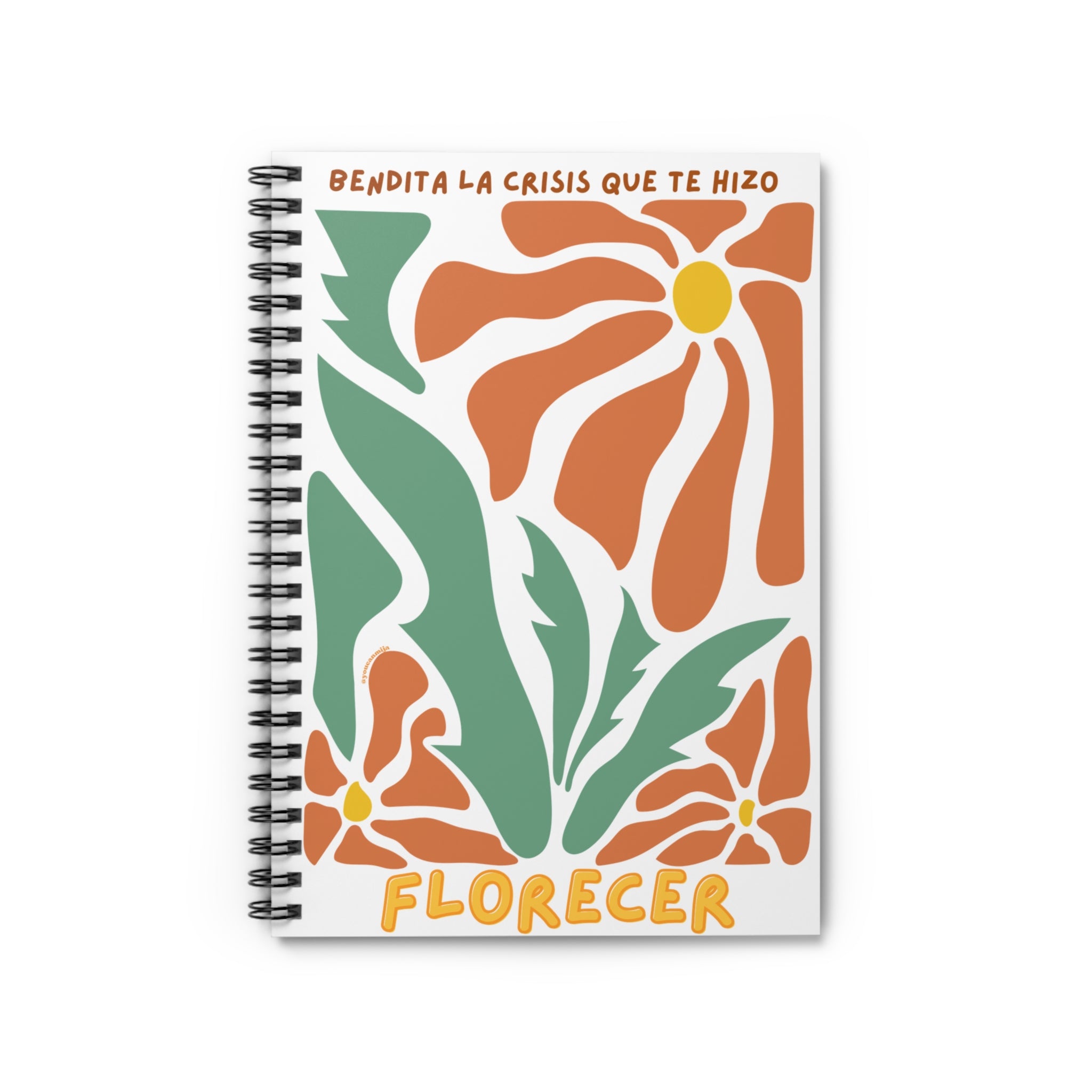 Floral Notebook - Ruled Line, Ideal for Students and Artists